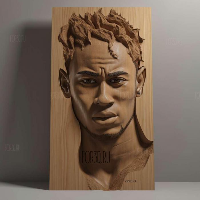 Neymar 1 stl model for CNC